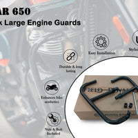 LARGE ENGINE GUARD (BLACK) FIT FOR ROYAL ENFIELD BEAR 650