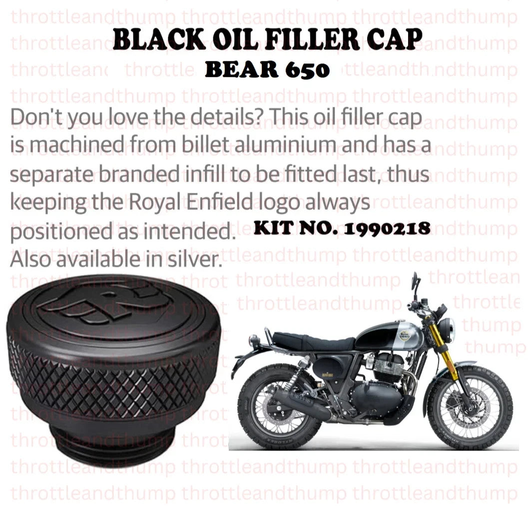 Black Oil Filler Cap fit for Royal Enfield Bear 650