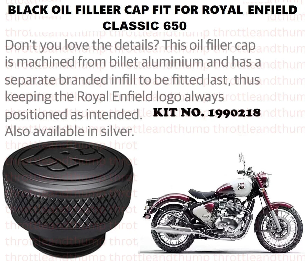 Black Oil Filler Cap fit for Royal Enfield Classic 650