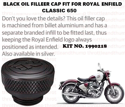 Black Oil Filler Cap fit for Royal Enfield Classic 650