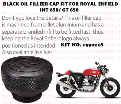 Black Oil Filler Cap fit for Royal Enfield Continental GT 650