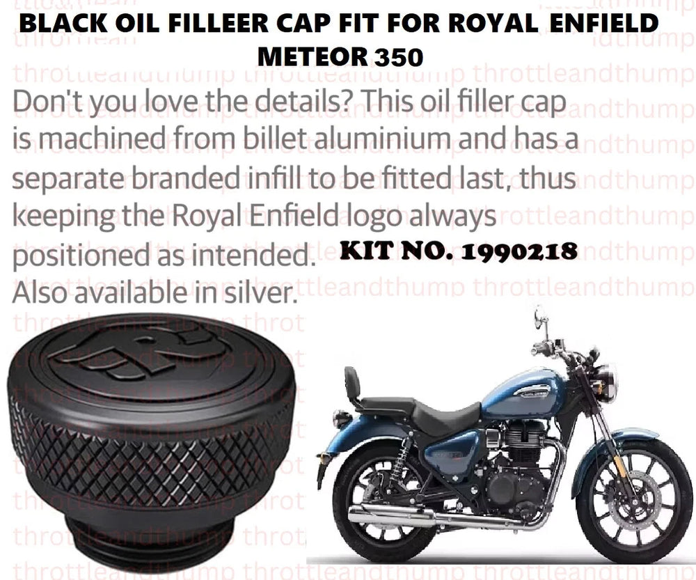 Black Oil Filler Cap fit for Royal Enfield Meteor 350