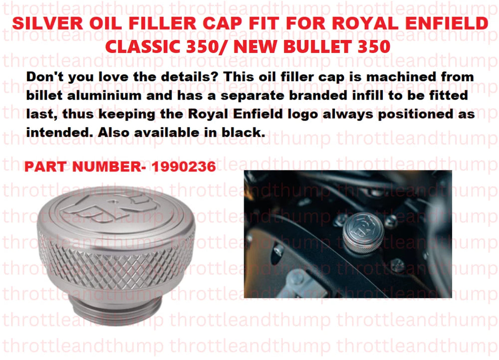Silver Oil Filler Cap fit for Royal Enfield Classic 350