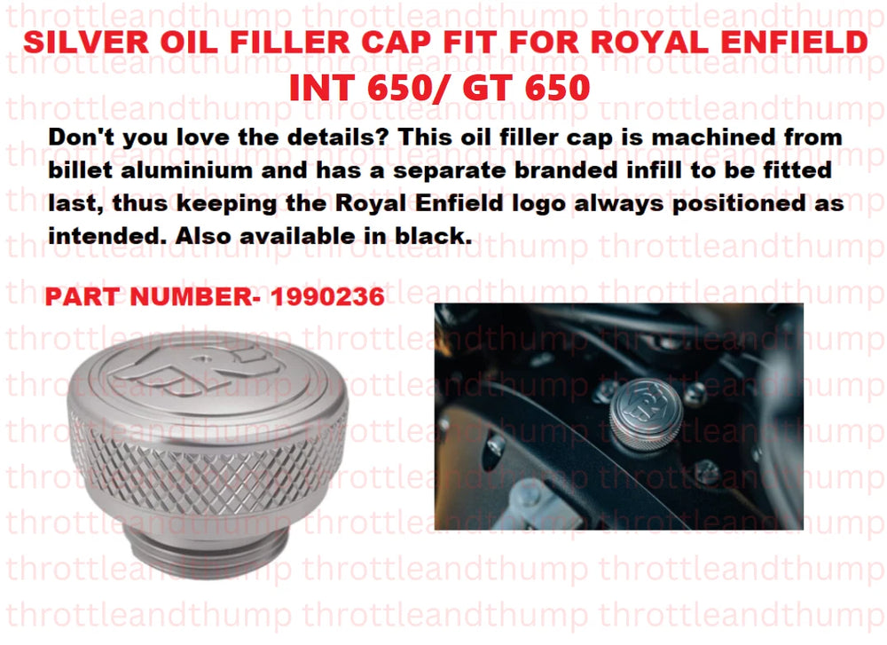 Silver Oil Filler Cap fit for Royal Enfield Interceptor 650