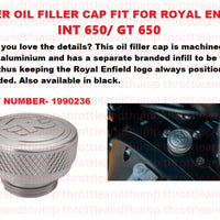 Silver Oil Filler Cap fit for Royal Enfield Interceptor 650