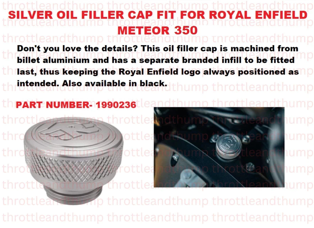 Silver Oil Filler Cap fit for Royal Enfield Meteor 350