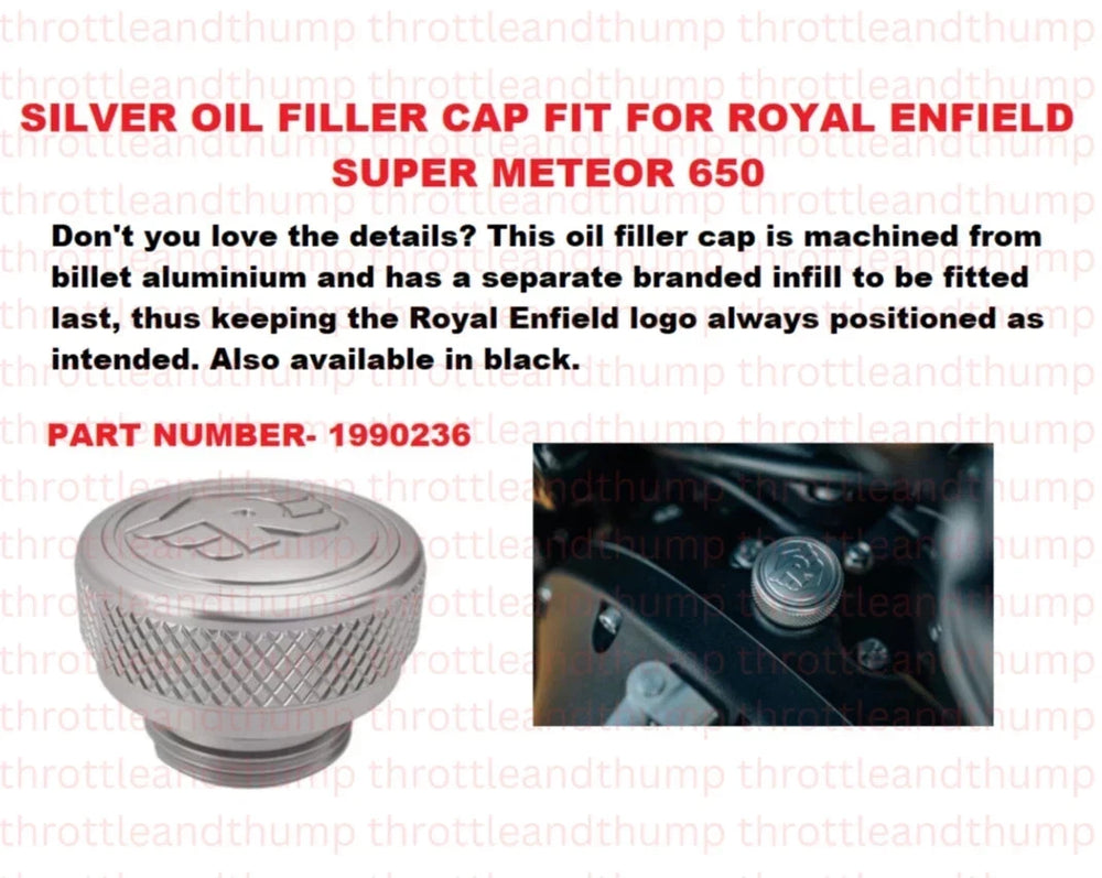 Silver Oil Filler Cap fit for Royal Enfield Super Meteor 650