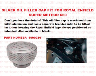 Silver Oil Filler Cap fit for Royal Enfield Super Meteor 650