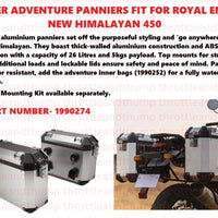 Silver Adventure Panniers fit for Royal Enfield Himalayan 450