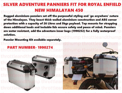 Silver Adventure Panniers fit for Royal Enfield Himalayan 450