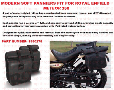 Modern Soft Panniers fit for Royal Enfield Meteor 350