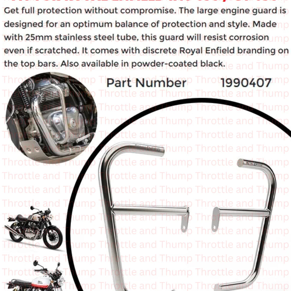 Silver Large Engine Guards fit for Royal Enfield Interceptor 650