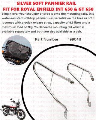 Silver Soft Pannier Rails fit for Royal Enfield Continental GT 650