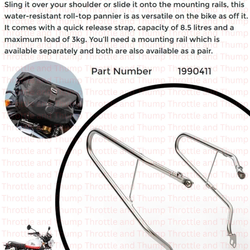 Silver Soft Pannier Rails fit for Royal Enfield Interceptor 650
