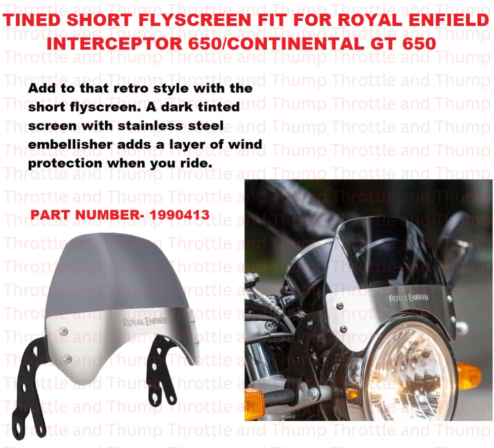 Tinted Short Flyscreen fit for Royal Enfield Continental GT 650