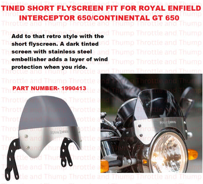 Tinted Short Flyscreen fit for Royal Enfield Continental GT 650