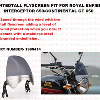 Tinted Tall Flyscreen fit for Royal Enfield Interceptor 650