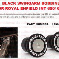 Black Swingarm Bobbins fit for Royal Enfield Interceptor 650
