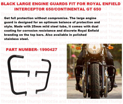 Black Large Engine Guards fit for Royal Enfield Continental GT 650