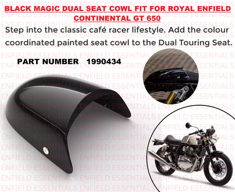 Black Magic Dual Seat Cowl fit for Royal Enfield Continental GT 650