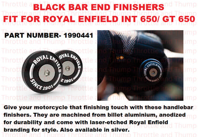 Black Bar End Finishers fit for Royal Enfield Interceptor 650