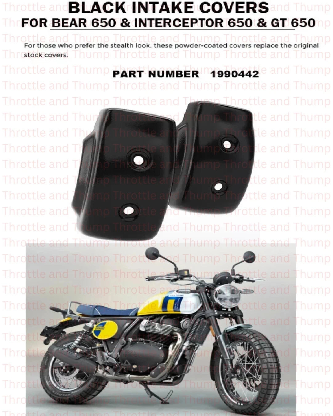 Black Intake Covers fit for Royal Enfield Bear 650