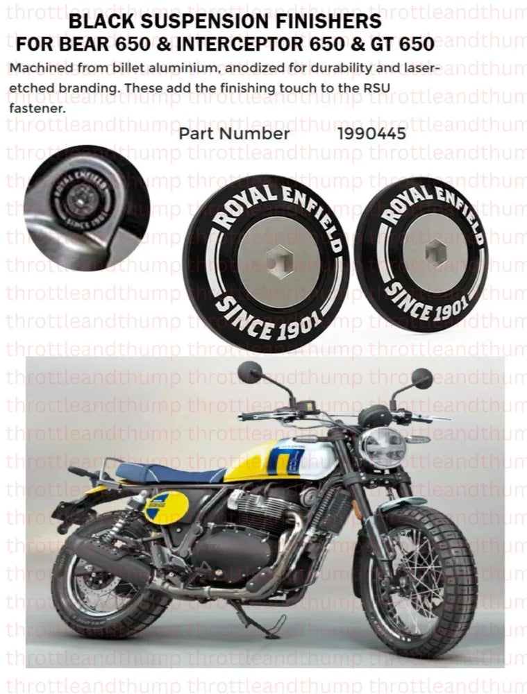 Black Suspension Finishers fit for Royal Enfield Bear 650