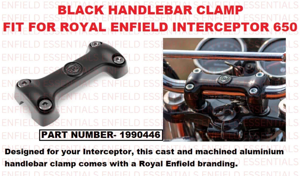 Black Handlebar Clamp fit for Royal Enfield Interceptor 650