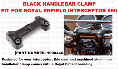 Black Handlebar Clamp fit for Royal Enfield Interceptor 650