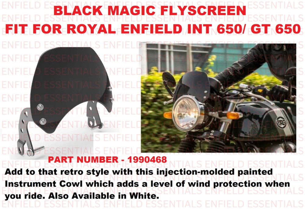 Black Magic Flyscreen fit for Royal Enfield Interceptor 650