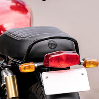 Black Deluxe Touring Dual Seat fit for Royal Enfield Interceptor 650