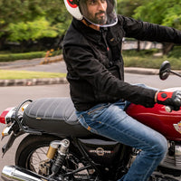 Black Deluxe Touring Dual Seat fit for Royal Enfield Interceptor 650