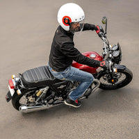 Black Deluxe Touring Dual Seat fit for Royal Enfield Interceptor 650