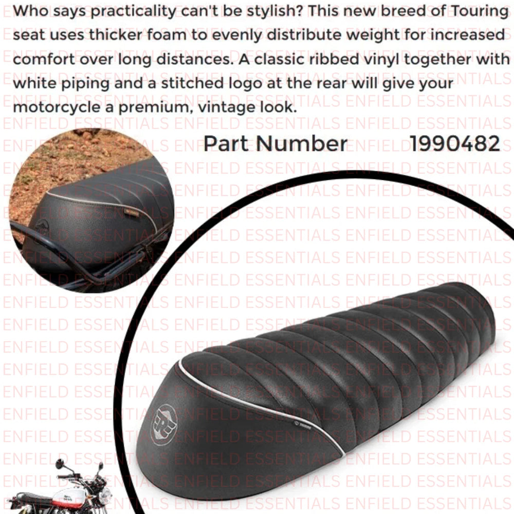 Black Premium Touring Dual Seat fit for Royal Enfield Interceptor 650