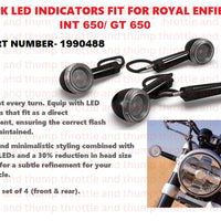 Black LED Indicators fit for Royal Enfield Interceptor 650