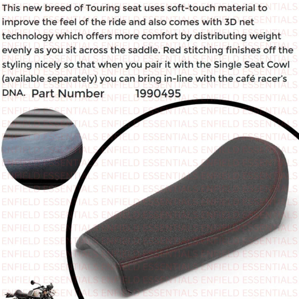 Black Premium Touring Rider Seat fit for Royal Enfield Continental GT 650