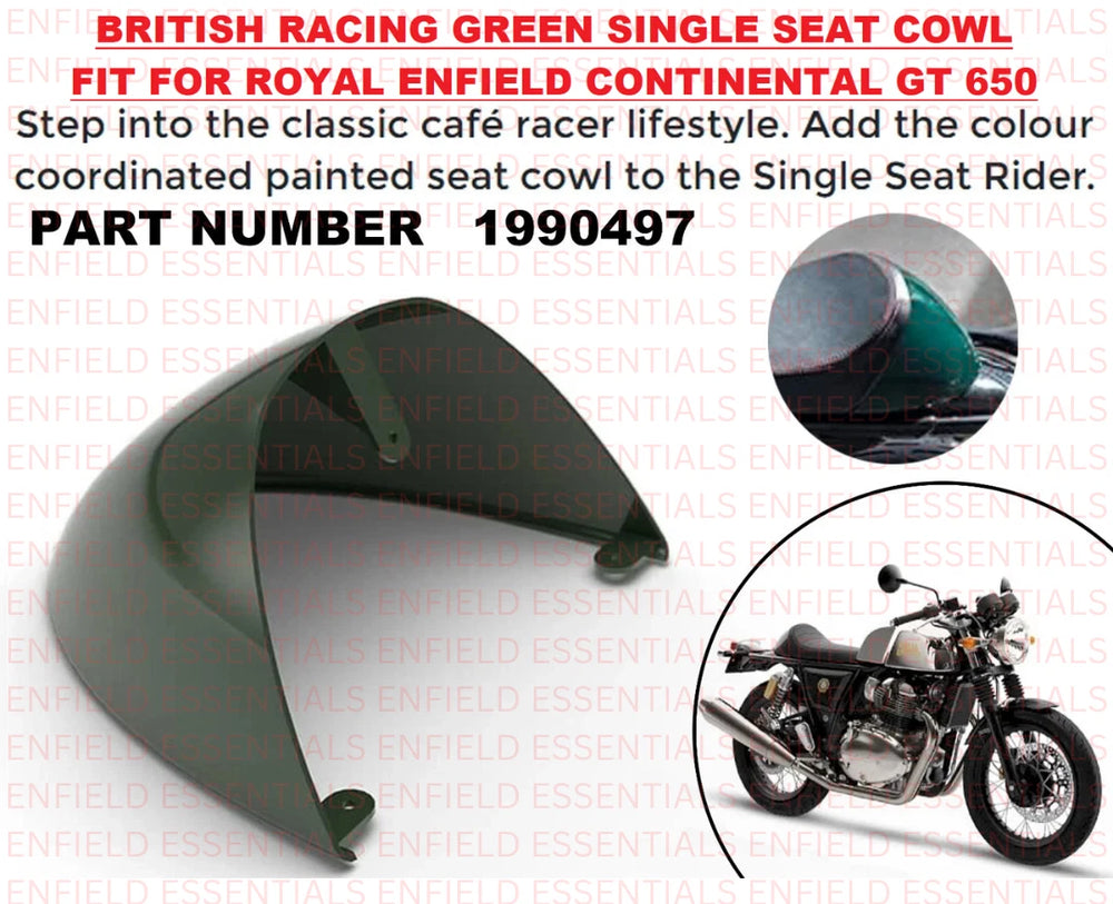 British Racing Green Single Seat Cowl fit for Royal Enfield Continental GT 650