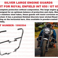 Silver Large Engine Guards fit for Royal Enfield Continental GT 650