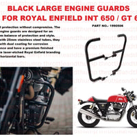Black Large Engine Guards fit for Royal Enfield Interceptor 650