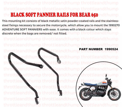 Black Soft Pannier Rails fit for Royal Enfield Bear 650