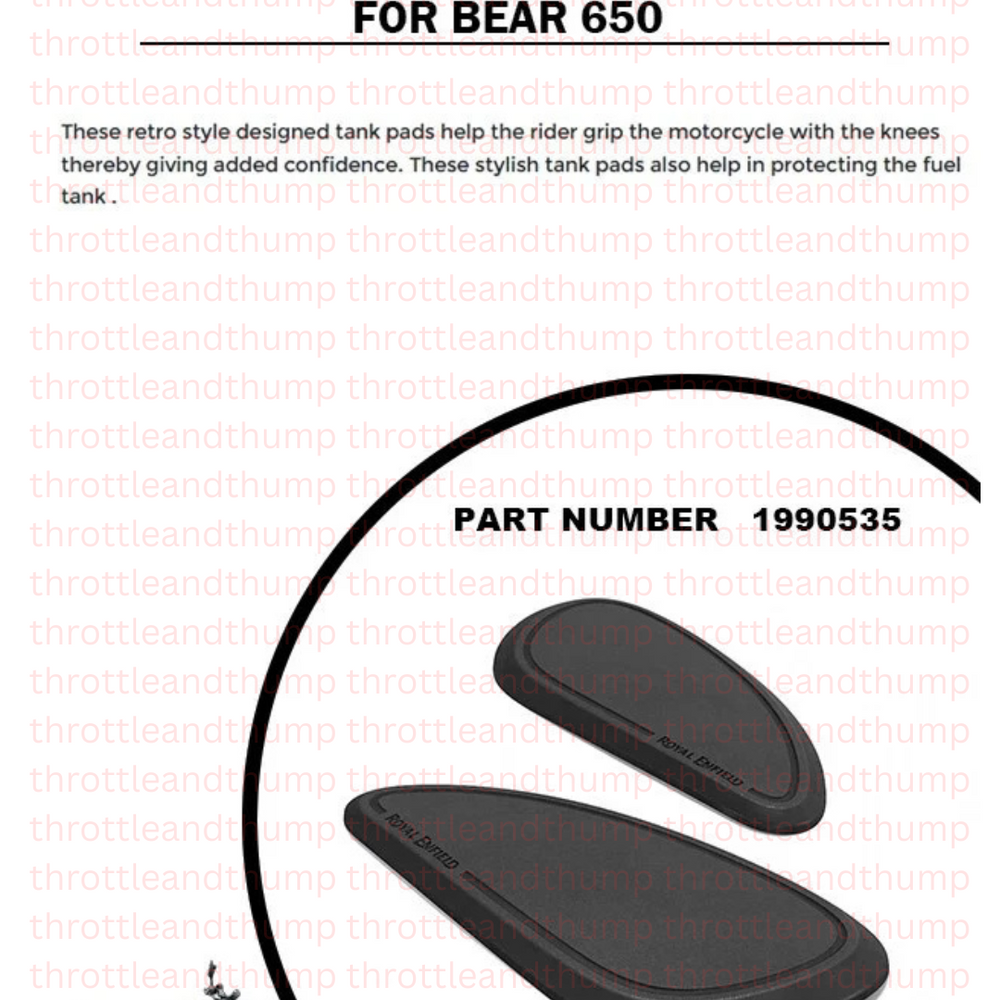 Black Tank Pads fit for Royal Enfield Bear 650
