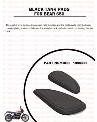 Black Tank Pads fit for Royal Enfield Bear 650