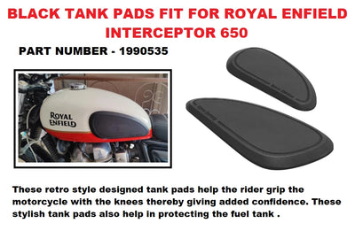 Black Tank Pads fit for Royal Enfield Interceptor 650