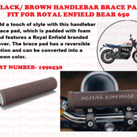 Black/ Brown Handlebar Brace Pad fit for Royal Enfield Bear 650
