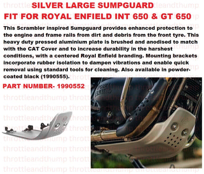 Silver Large Sumpguard fit for Royal Enfield Continental GT 650