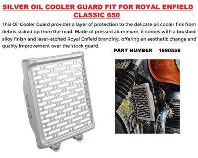 Silver Oil Cooler Guard fit for Royal Enfield Classic 650
