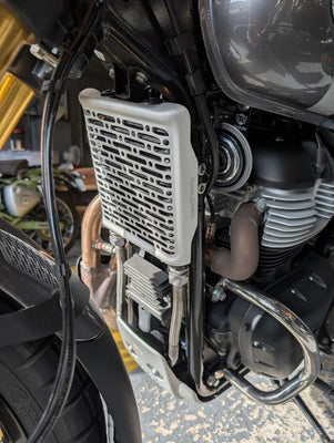 Silver Oil Cooler Guard fit for Royal Enfield Interceptor 650