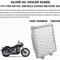 Silver Oil Cooler Guard fit for Royal Enfield Super Meteor 650
