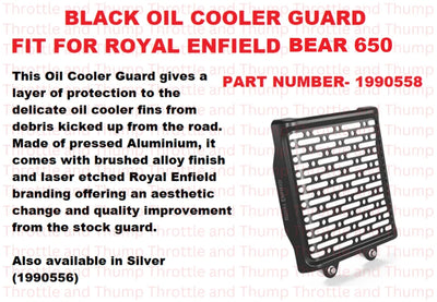 Black Oil Cooler Guard fit for Royal Enfield Bear 650