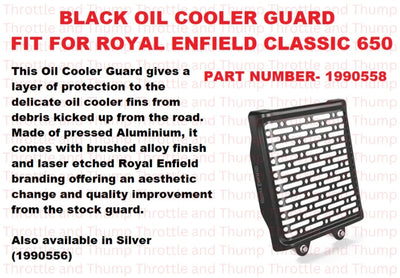 Black Oil Cooler Guard fit for Royal Enfield Classic 650